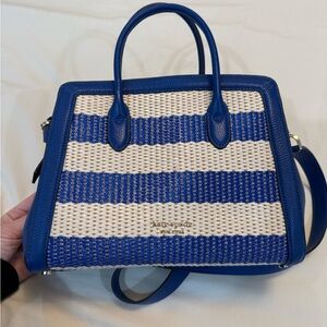 Kate Spade Blue and White Striped Tote Bag
